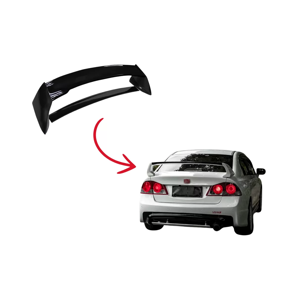 Civic 2006 - 2011 FD2 Spoiler (3pcs)